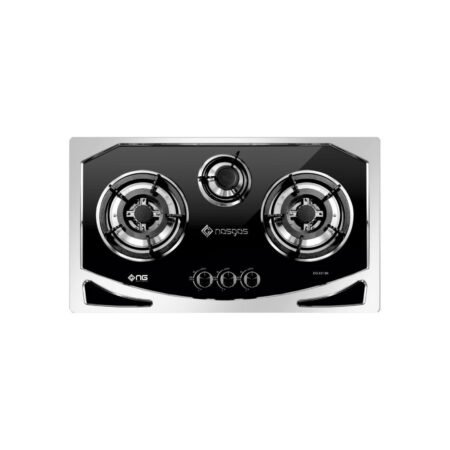 Nasgas D931 BK 3 Burners Stainless Steel Built-in Hob