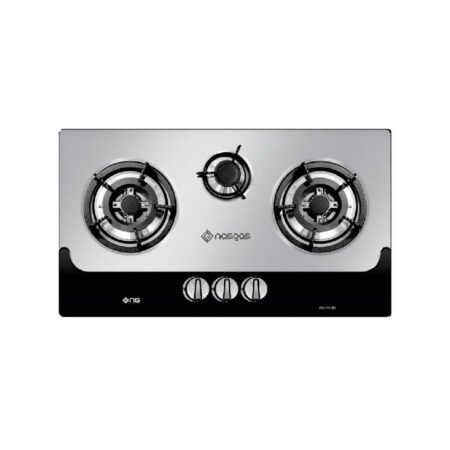 Nasgas DG-111 BK 3 Burners Stainless Steel Built-in Hob