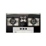 Nasgas DG-222 BK 3 Burners Stainless Steel Built-in Hob