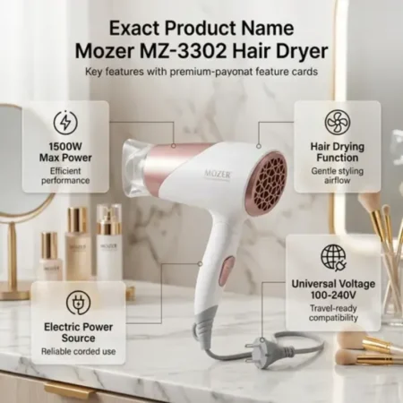 Mozer Hair Dryer- MZ-3302