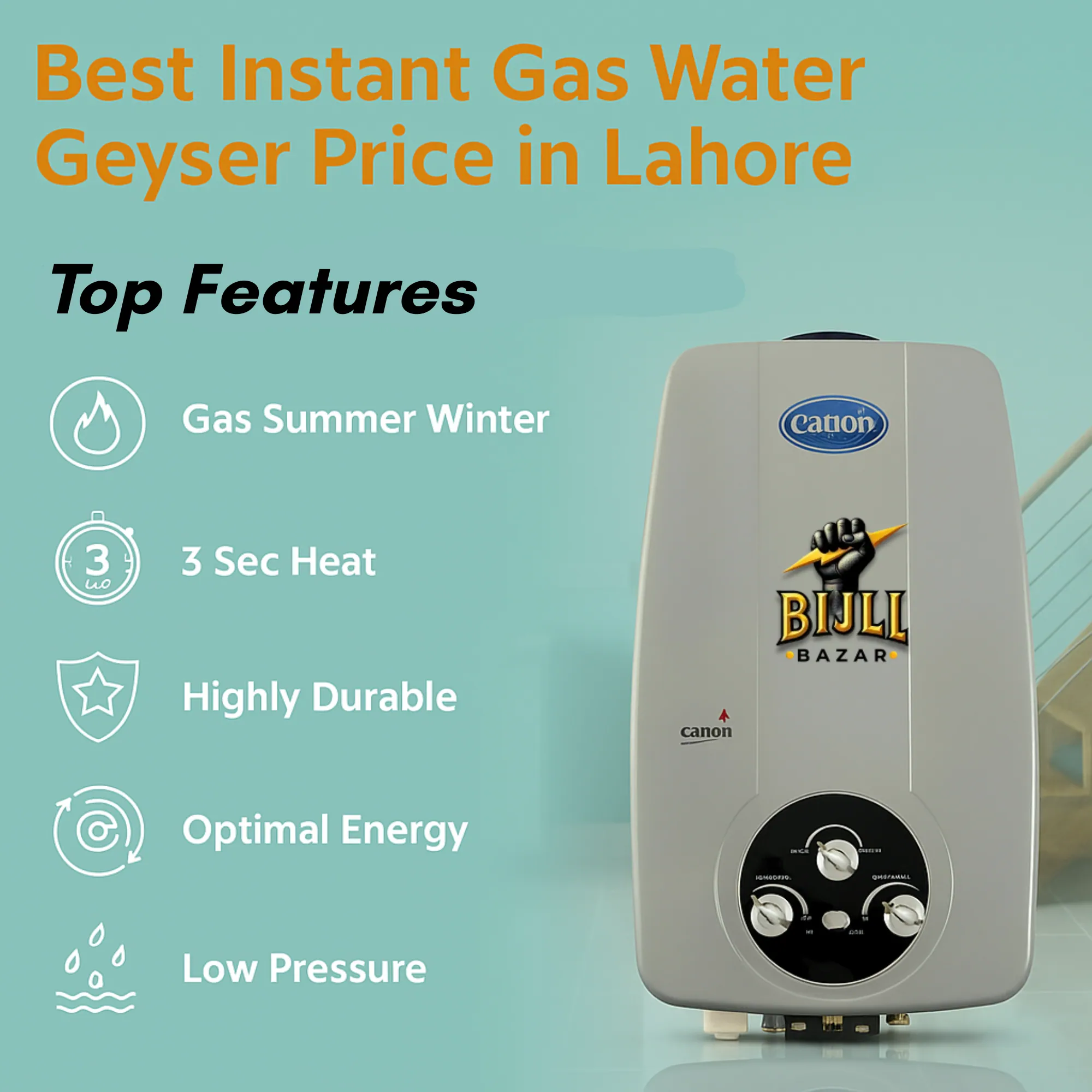 Instant Gas Water Geyser Price in Lahore 2025