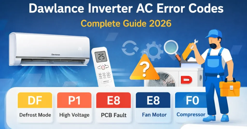 Dawlance Inverter AC Error Codes 2026