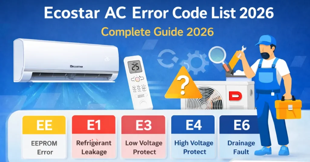 Ecostar AC Error Code List 2026