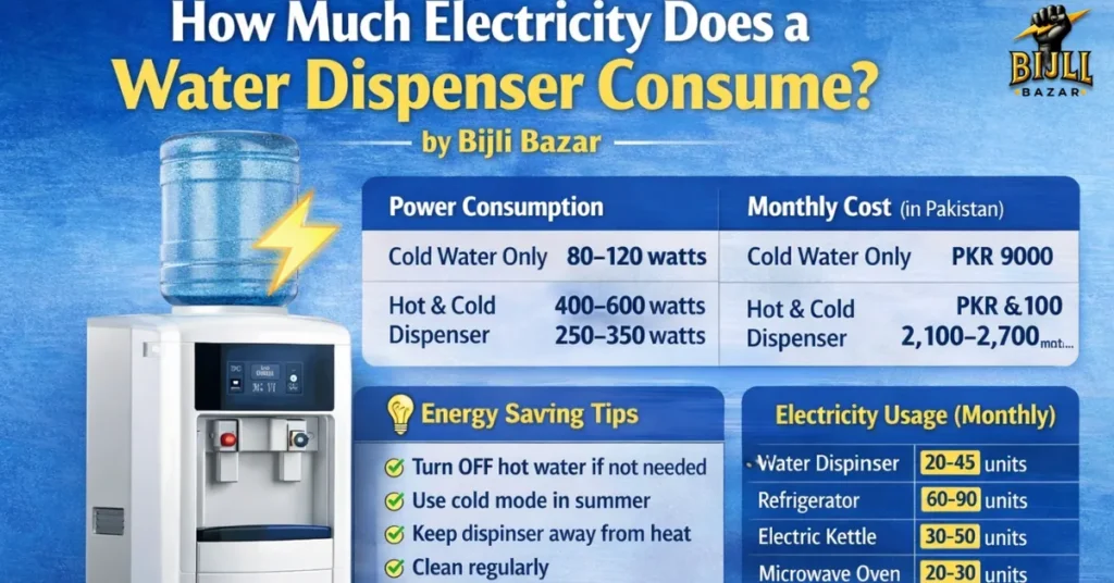 How Much Electricity Water Dispenser Consume