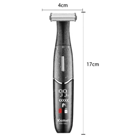 Kemei KM-1903 IPX5 T-Blade Body Hair Trimmer