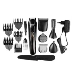 Kemei KM-600 11in1 Grooming Kit | Rechargeable Hair Clipper & Trimmer Set with Adjustable Combs