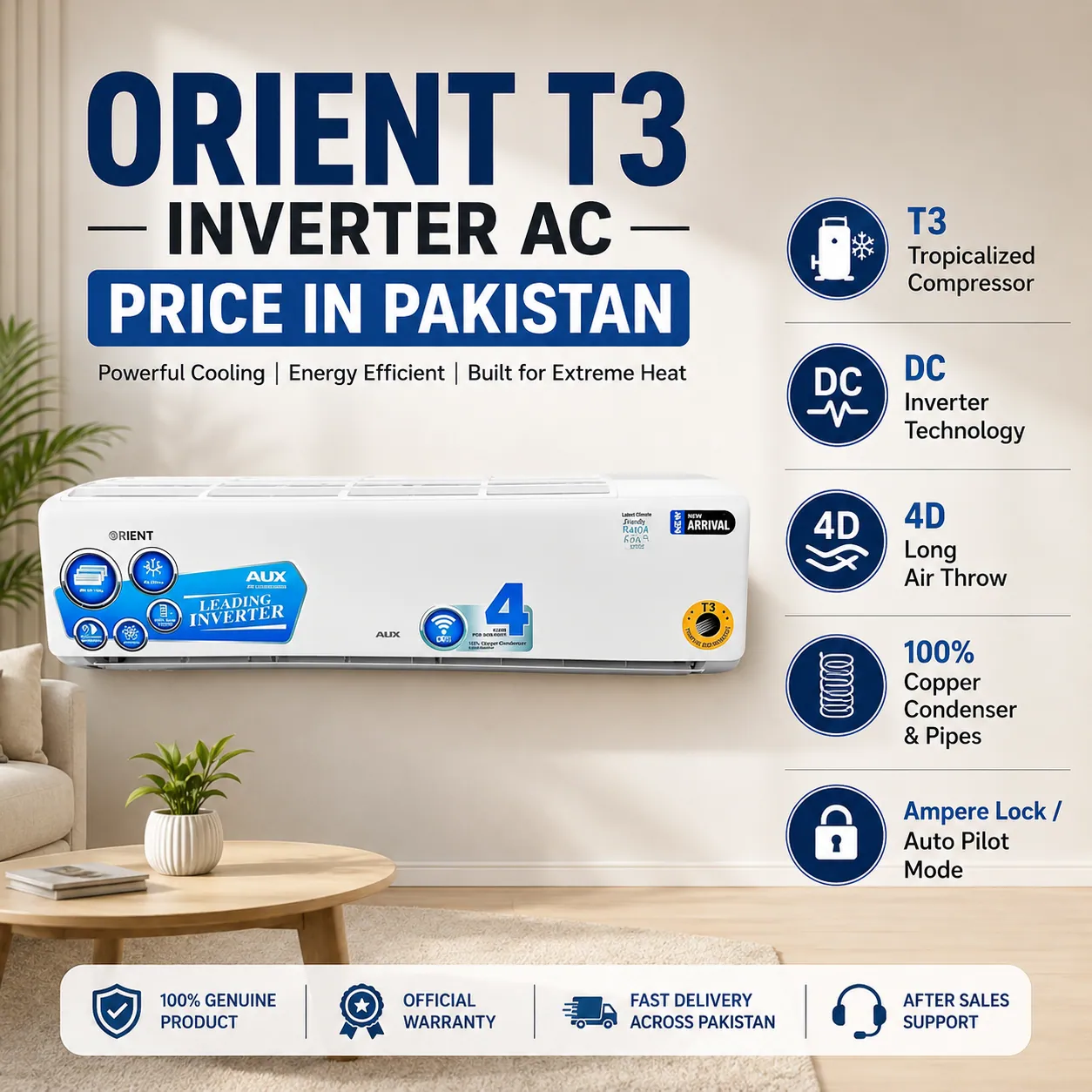 Orient T3 Inverter AC Price in Pakistan