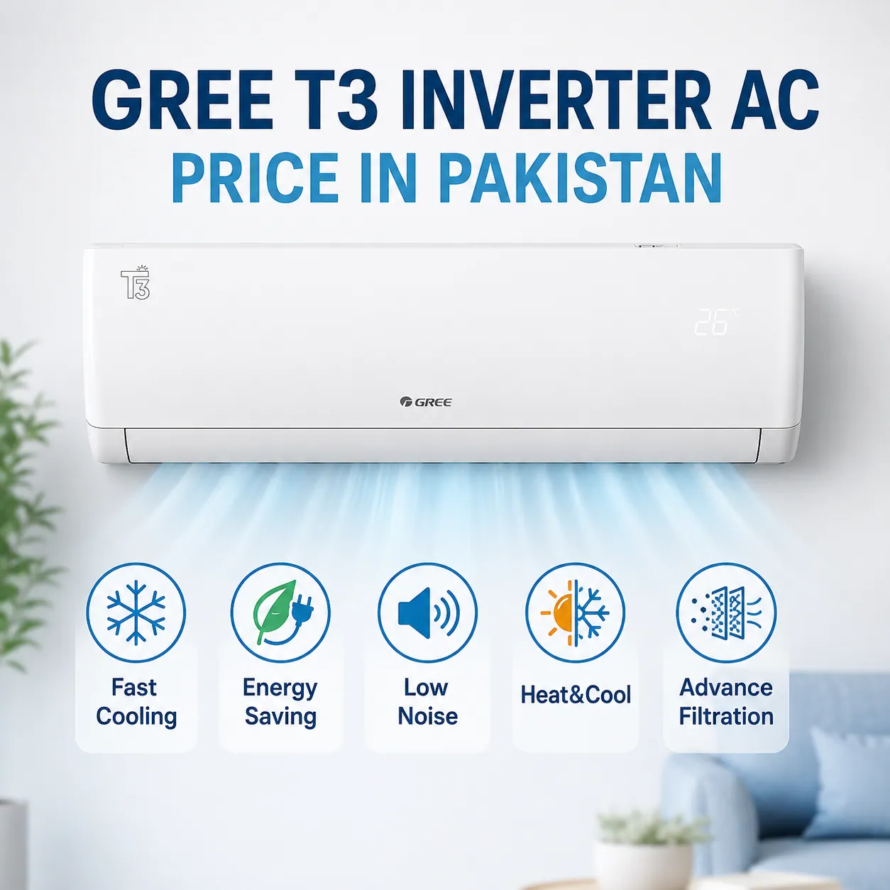 Gree T3 Inverter AC Price in Pakistan