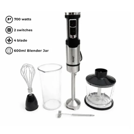 RAF RAF-2025 (SK) 700W 5 in 1 Hand Blender - 600ml Unbreakable Bowl