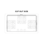 Nasgas DG-2034 3 Burner SS Top Kitchen Hob