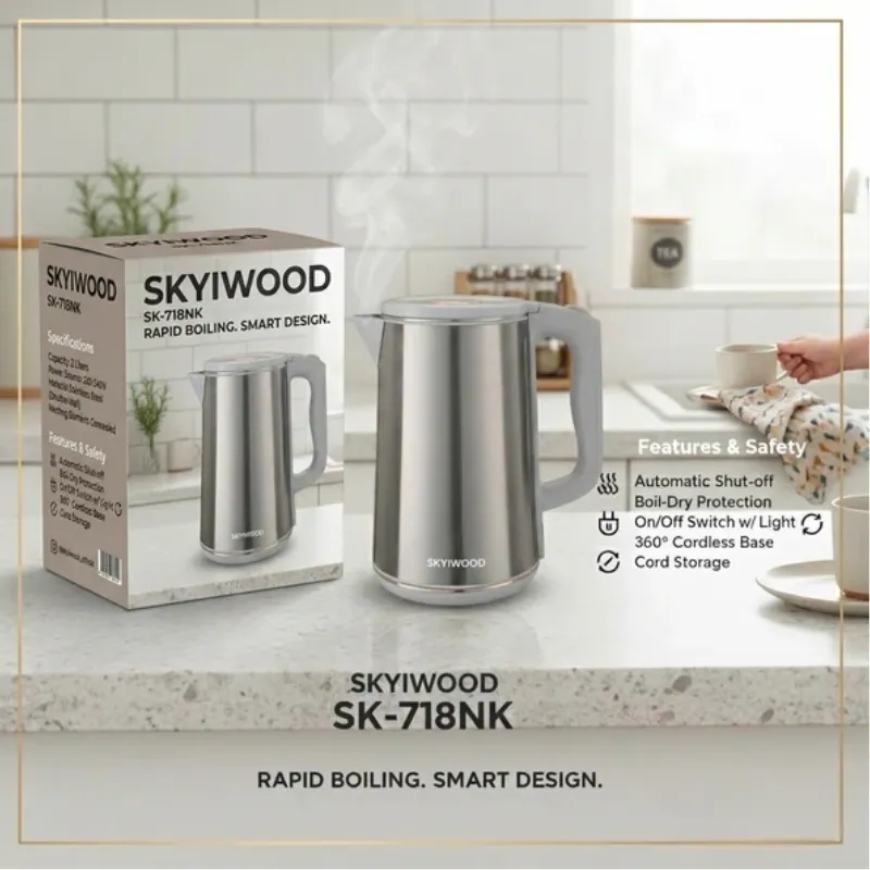 Skyiwood SK-718NK Electric Kettle 1.8 Liter Rapid Boiler Skyiwood SK-718NK Electric Kettle 1.8 Liter Rapid Boiler