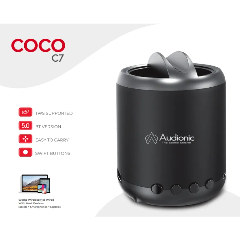 Audionic COCO C7 Bluetooth Mobile Speaker Audionic COCO C7 Bluetooth Mobile Speaker