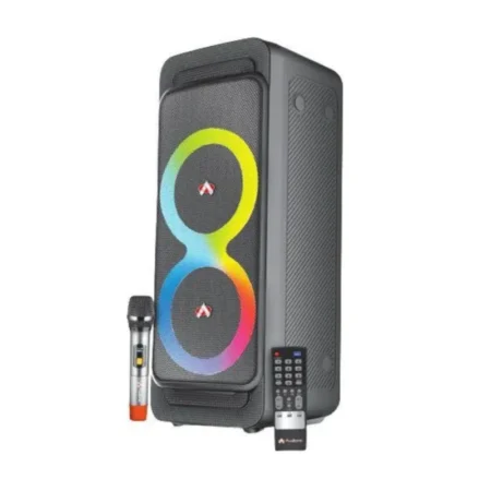 Audionic Solo X80 Plus Portable Bluetooth Speaker with 10W Output, Wireless Mic & RGB Lights