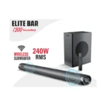 Audionic Elite 1200 240W RMS Sound Bar with Wireless Woofer 2.1 Multimedia Speaker