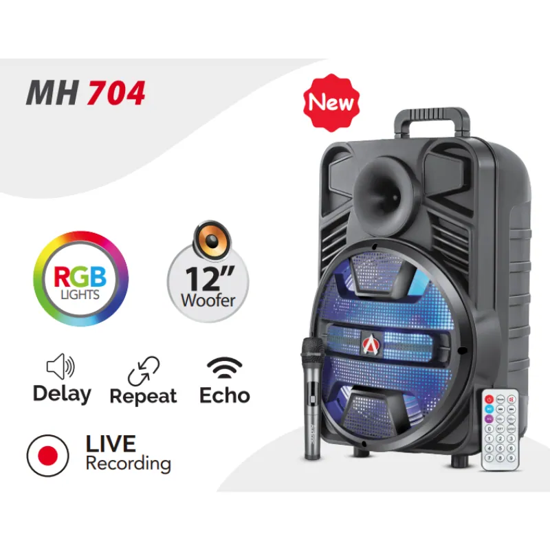 Audionic Mehfil MH-704 1.0 Portable Bluetooth Speaker with Wireless Mic Audionic Mehfil MH-704 1.0 Portable Bluetooth Speaker with Wireless Mic