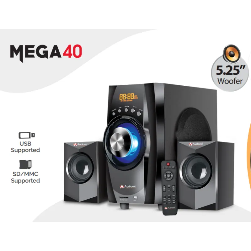 Audionic Mega 40 2.1 Channel Hi-Fi Bluetooth Speaker Audionic Mega 40 2.1 Channel Hi-Fi Bluetooth Speaker