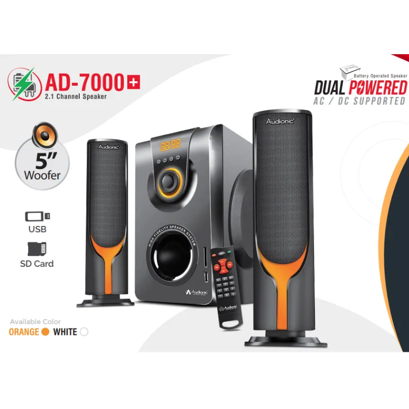 Audionic AD-7000 Plus Multimedia Speaker (AC/DC Supported) Audionic AD-7000 Plus Multimedia Speaker (AC/DC Supported)